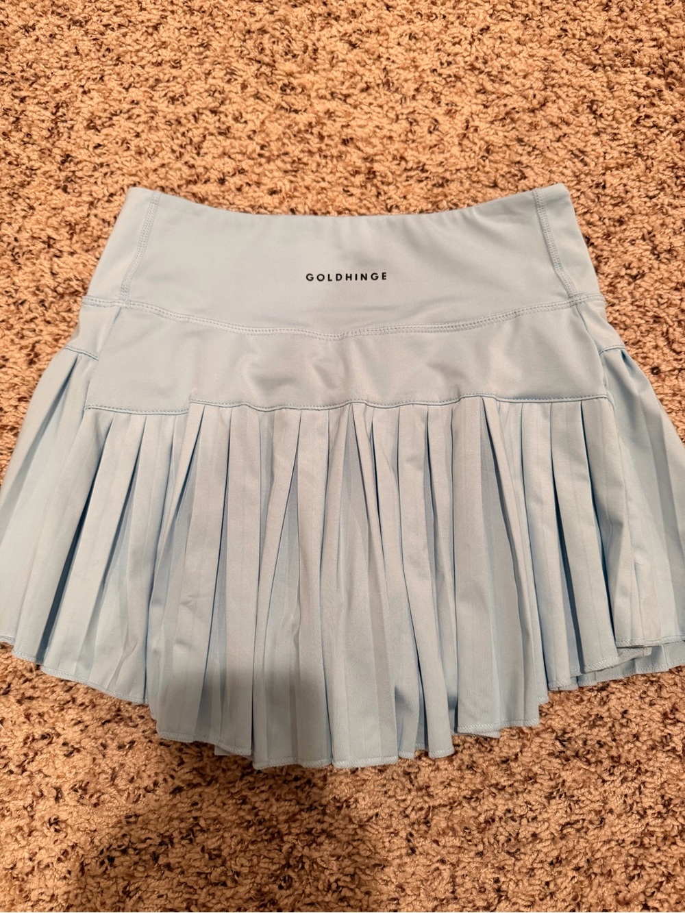 Gold Hinge blue skirt
